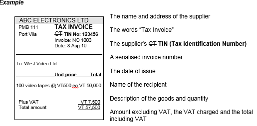 Le numéro CT (Custom Taxes) devient TIN (numéro d'identification fiscale)