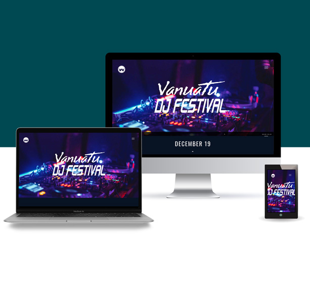 AJC Vanuatu - Web development project for the Vanuatu DJ Festival (Marketing Digital)