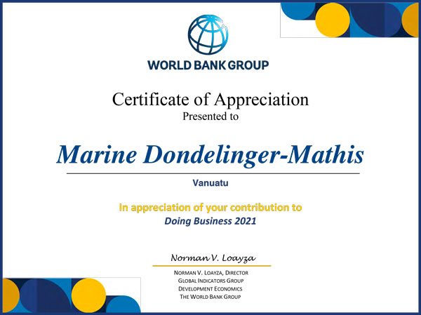 Doing Business 2021 Certificate Marine Dondelinger-Mathis