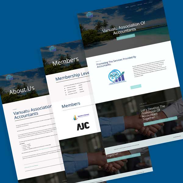 Web Design for Vanuatu Association of Accountants
